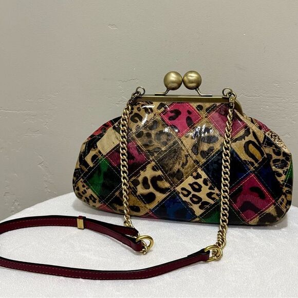 Unique Genuine Patent Leather Handmade Kisslock Purse/Shoulder Bag/Crossbody - Picture 7 of 16